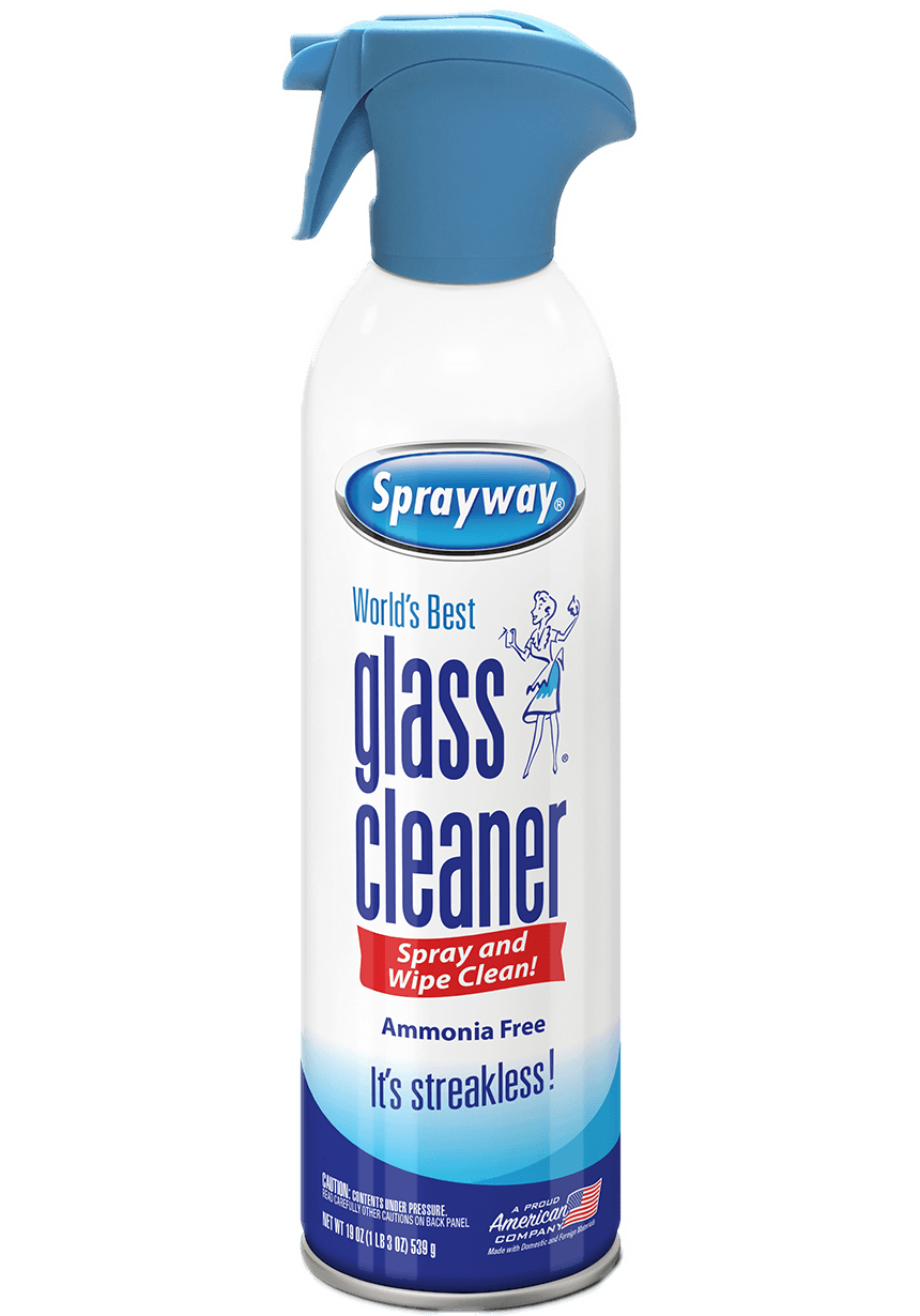 glass cleaner bottle with spray nozzle
