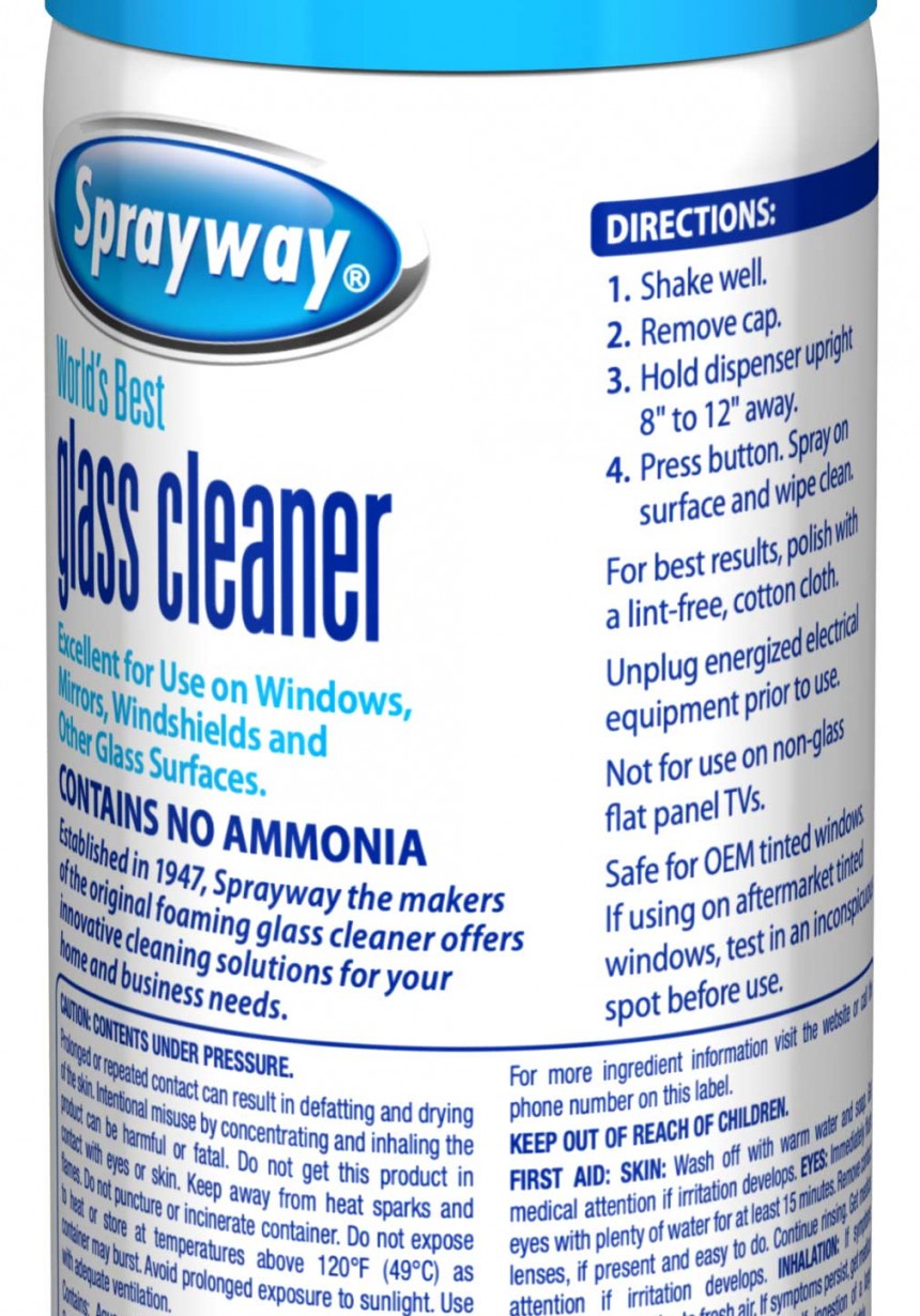 AmmoniaFree Glass Cleaner Foaming Aerosol Spray Sprayway